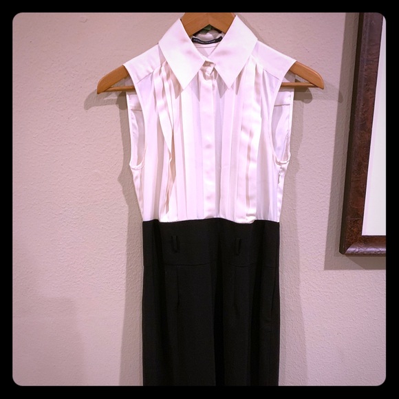 Club Monaco Dresses & Skirts - Club Monaco Sheath Dress cream and black Size 0 XS